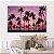 Quadro Decorativo Canvas Sombras De Palmeiras Ao Céu Rosa Entardecer Horizontal - Imagem 5