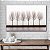 Quadro Decorativo Flutuante Paisagem Árvores Secas Na Chuva Horizontal - Imagem 1