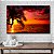 Quadro Decorativo Flutuante Paisagem Tropical Pôr Do Sol Na Praia Horizontal - Imagem 1
