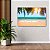 Quadro Decorativo Flutuante Paisagem Tropical Folhas De Palmeira À Beira Da Praia Horizontal - Imagem 4