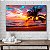 Quadro Decorativo Flutuante Paisagem Pôr Do Sol Colorido Na Beira Da Praia Horizontal - Imagem 1