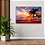 Quadro Decorativo Flutuante Paisagem Pôr Do Sol Colorido Na Beira Da Praia Horizontal - Imagem 4