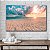 Quadro Decorativo Flutuante Paisagem Tropical Areia Da Praia Ao Alvorecer Horizontal - Imagem 1