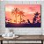 Quadro Decorativo Flutuante Paisagem Tropical Sombra De Palmeiras No Crepúsculo Horizontal - Imagem 1