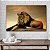 Quadro Decorativo Flutuante Animal Selvagem Leão Rei Floresta Entardecer Horizontal - Imagem 4