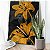 Quadro Decorativo Canvas Pintura de Flores Abstratas Pretas e Douradas Vertical - Imagem 4