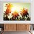 Quadros Decorativos Canvas Paisagem Tropical Topo De Palmeiras À Frente do Sol Horizontal - Imagem 3