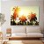 Quadros Decorativos Canvas Paisagem Tropical Topo De Palmeiras À Frente do Sol Horizontal - Imagem 2