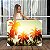 Quadros Decorativos Canvas Paisagem Tropical Topo De Palmeiras À Frente do Sol Horizontal - Imagem 1