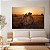 Quadros Decorativos Canvas Paisagem Savana  Dupla De Leões Filhotes Por-Do-Sol Horizontal - Imagem 3