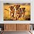 Quadros Decorativos Canvas Paisagem Savana Trio De Leões Filhotes Horizontal - Imagem 2