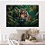 Quadros Decorativos Canvas Paisagem Selva Tigre Em Meio A Folhagens Horizontal - Imagem 4