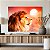 Quadros Decorativos Canvas Animais Leão À Frente De Sol Alaranjado Horizontal - Imagem 5