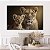Quadro Decorativo Canvas Animais Leoa Com Seu Filhote Horizontal - Imagem 5