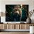 Quadros Decorativos Canvas Animais Selva Jaguar Com Olhos Azuis Na Floresta Horizontal - Imagem 4