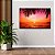 Quadros Decorativos Flutuante Folhas De Coqueiro Na Praia Ao Por-do-Sol Horizontal - Imagem 4