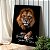 Quadro Decorativo Canvas Leão Colorido Nunca Foi Sorte Sempre Foi Deus Vertical - Imagem 2