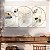 Quadros Decorativos Trio em Canvas Abstrato Leaves and Rings Vertical - Imagem 3