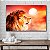 Quadros Decorativos Flutuante Animais Leão À Frente De Sol Alaranjado Horizontal - Imagem 3