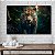 Quadros Decorativos Flutuante Animais Selva Jaguar Com Olhos Azuis Na Floresta Horizontal - Imagem 2