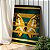 Quadro Decorativo Canvas Abstrato Borboleta Verde e Dourada Vertical - Imagem 4