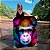 Quadro Decorativo Canvas Animal Pintura asbtrata de Macaco Colorido Vertical - Imagem 1