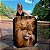 Quadro Decorativo Canvas Animais Selvagens Carinho da Familia Leão Vertical - Imagem 1