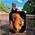 Quadro Decorativo Canvas Animal Selvagem Leão em Perfil Fundo Preto Vertical - Imagem 1