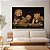 Quadro Decorativo Canvas Animal Selvagem Casal Leão sobre Tronco Horizontal - Imagem 3