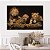 Quadro Decorativo Canvas Animal Selvagem Casal Leão sobre Tronco Horizontal - Imagem 4