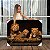 Quadro Decorativo Canvas Animal Selvagem Casal Leão sobre Tronco Horizontal - Imagem 1