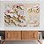 Quadro Decorativo Canvas Floral Flores Brancas Rosa e Dourado Moderno Horizontal - Imagem 3