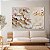 Quadro Decorativo Canvas Floral Flores Brancas Rosa e Dourado Moderno Horizontal - Imagem 4