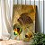 Quadro Decorativo Canvas Abstrato Composição de Folhas com Detalhes Dourados Vertical - Imagem 3