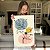 Quadro Decorativo Canvas Composição Abstrata de Flores com Cores Vertical - Imagem 5