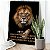 Quadro Decorativo Canvas Animal Leão com Frase Motivacional Vertical - Imagem 3