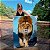 Quadro Decorativo Canvas Animal Selvagem Leão com Frase "um dia tudo isso foi um sonho" Vertical - Imagem 1