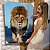 Quadro Decorativo Canvas Animal Selvagem Leão com Frase "um dia tudo isso foi um sonho" Vertical - Imagem 6