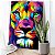 Quadro Decorativo Canvas Composição Abstrata de Leão Colorido Vertical - Imagem 3