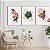 Quadros Decorativos Trio em Canvas Arte Abstrata Flores Coloridas Minimalistas - Imagem 2