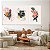 Quadros Decorativos Trio em Canvas Arte Abstrata Flores Coloridas Minimalistas - Imagem 3