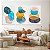 Quadros Decorativos Trio em Canvas Arte Abstrata Pilha De Pedras Coloridas - Imagem 4