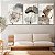 Quadros Decorativos Trio em Canvas Arte Abstrata Flores Em Cores Neutras - Imagem 4