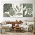 Quadros Decorativos Trio em Canvas Contorno de Folhas Tons Terrosos - Imagem 1