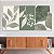 Quadros Decorativos Trio em Canvas Contorno de Folhas Tons Terrosos - Imagem 3