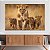 Quadro Decorativo Canvas Animais Savana Leoa Com Três Filhotes Horizontal - Imagem 3