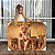 Quadro Decorativo Canvas Animais Savana Leoa Com Três Filhotes Horizontal - Imagem 1