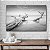 Quadro Decorativo Canvas Paisagem Tronco de Árvore No Oceano Preto e Branco Horizontal - Imagem 2