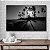 Quadros Decorativos Flutuante Paisagem Tropical Sombras De Coqueiro Preto e Branco - Imagem 2