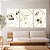 Quadros Decorativos Trio em Flutuante Abstrato Leaves and Rings Vertical - Imagem 1